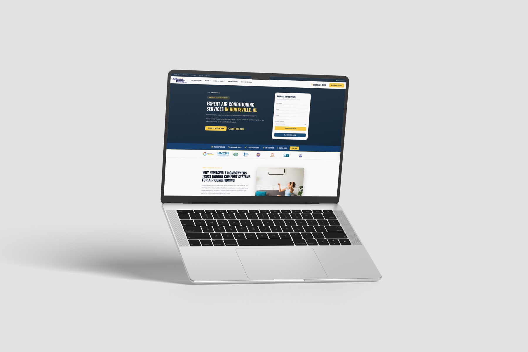 Indoor Comfort Systems website project