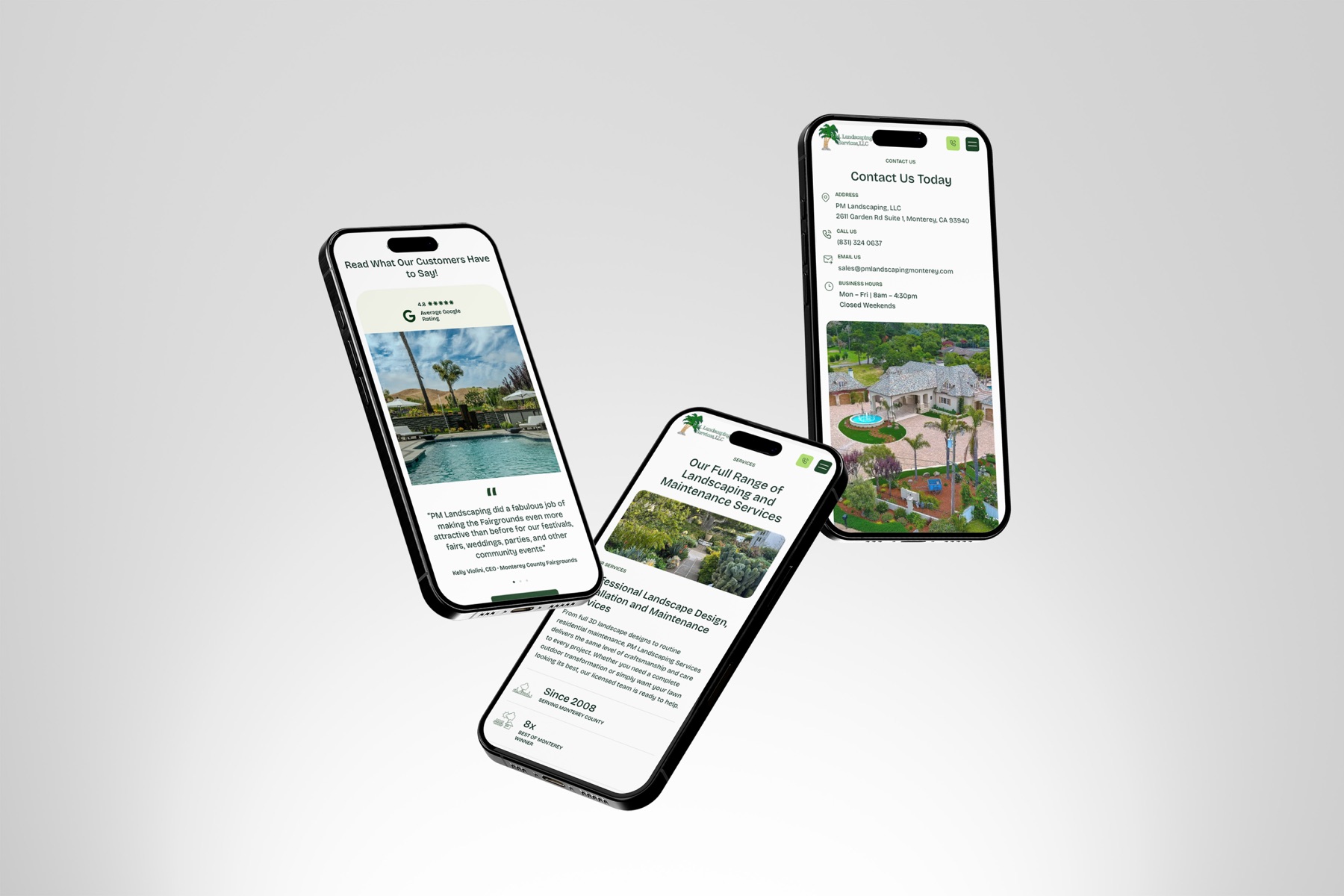 PM Landscaping Services website project