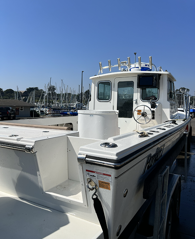 The Blue Knuckles fishing charter vessel at Moss Landing